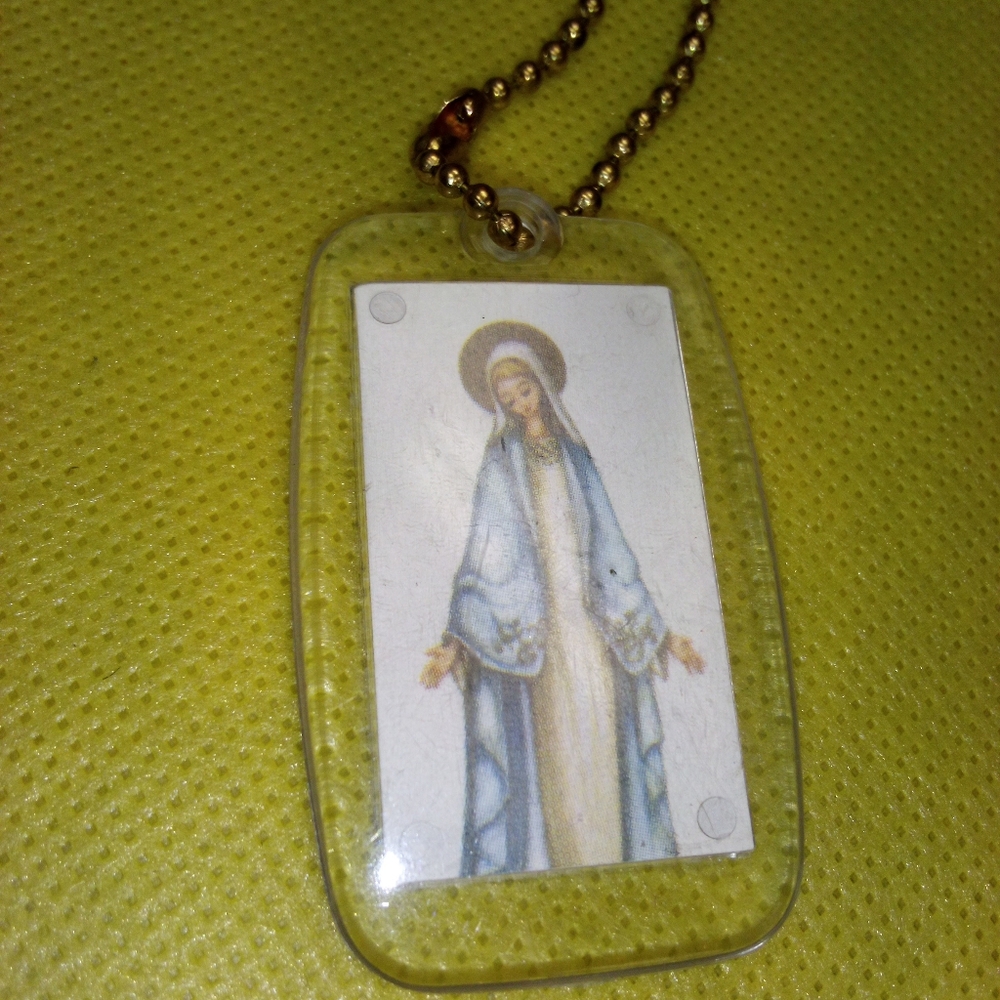 Vintage religious double-sided keychain